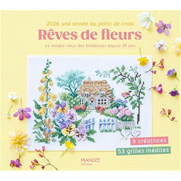 Agenda 2010 - Fleurs et jardins au point de croix